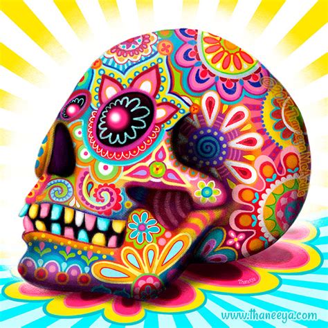 Sugar Skull Art: Colorful Day of the Dead Art by Thaneeya McArdle ...