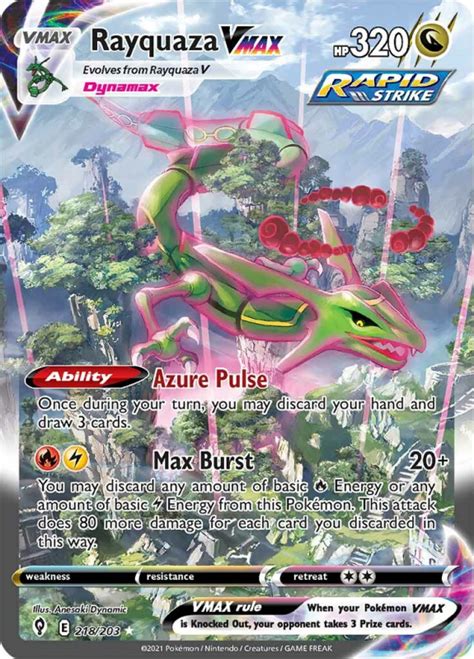 Rayquaza VMAX - SWSH - Evolving Skies - 218/203 - Pokemon Single Card