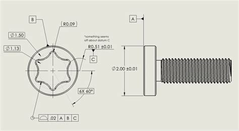 Torx head profile of a surface questions - Drafting Standards, GD&T ...