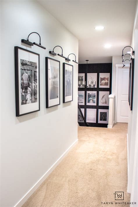 Black and White Hallway Gallery Wall - Taryn Whiteaker Designs