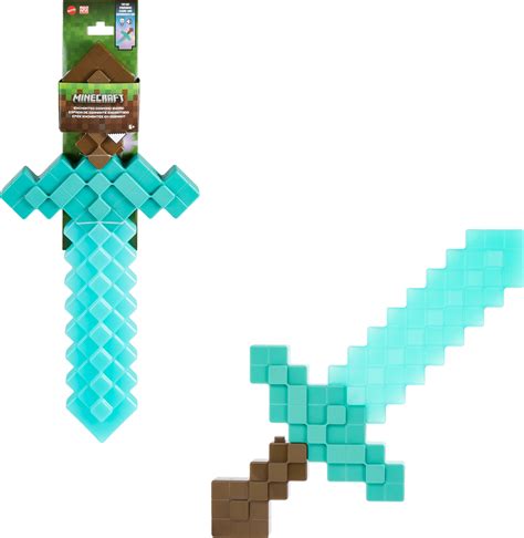 Minecraft Toys, Enchanted Diamond Sword for Role-Play, Lights & Sounds ...