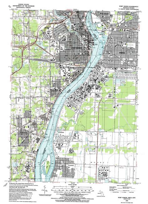 Port Huron topographic map, MI - USGS Topo Quad 42082h4