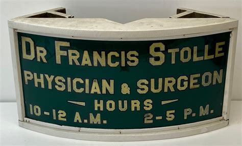 Vintage Doctor's Office "Physician and Surgeon" Sign, C.1920s For Sale ...