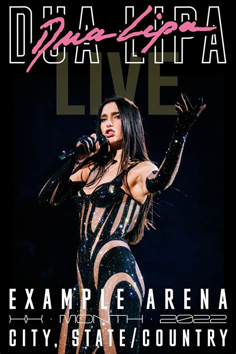 Custom Dua Lipa Future Nostalgia Tour Concert Digital Download Poster ...