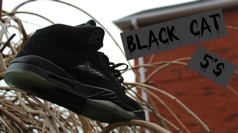 AIR JORDAN 5 "BLACK CAT" CUSTOM!! - YouTube