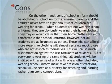 School uniforms should be abolished