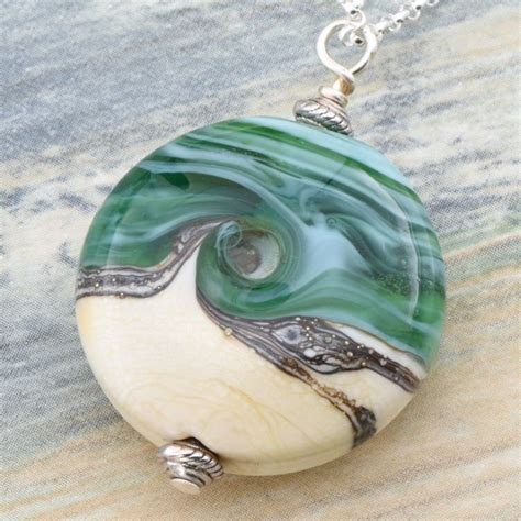 Beautiful sea pendant made in Cornwall www.cornishglassjewellery.co.uk ...