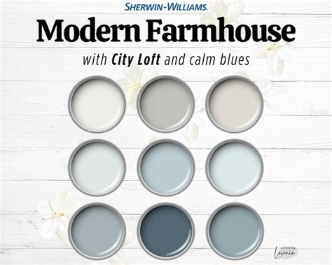 Sherwin Williams Modern Farmhouse Paint Color Palette With City Loft ...