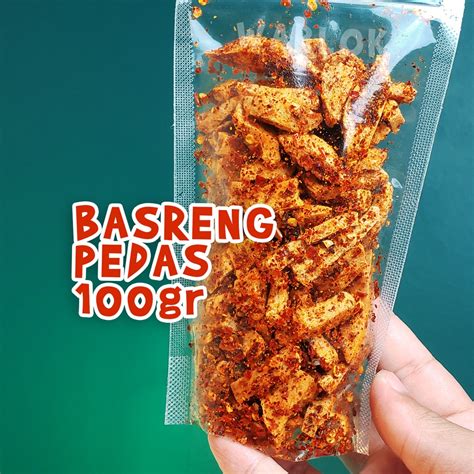 Jual BASRENG KERING PEDAS DAUN JERUK BERAT 100 GRAM | STIK BASRENG DAUN ...