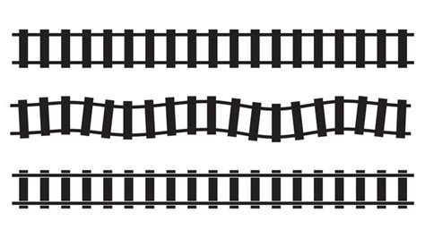 Railway Track With Train Clipart Borders