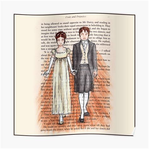 "Elizabeth Bennet and Mr Darcy" Poster for Sale by Purrr | Redbubble