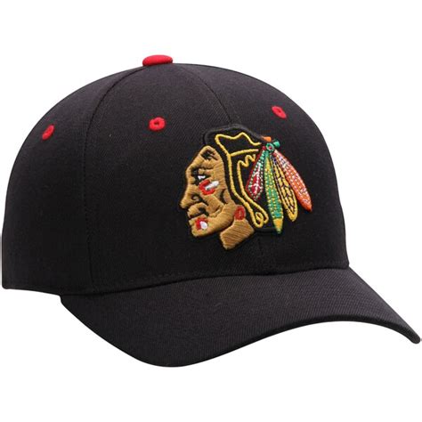 Mens Chicago Blackhawks Zephyr Black Crosscheck Fitted Hat - Shop.NHL.com