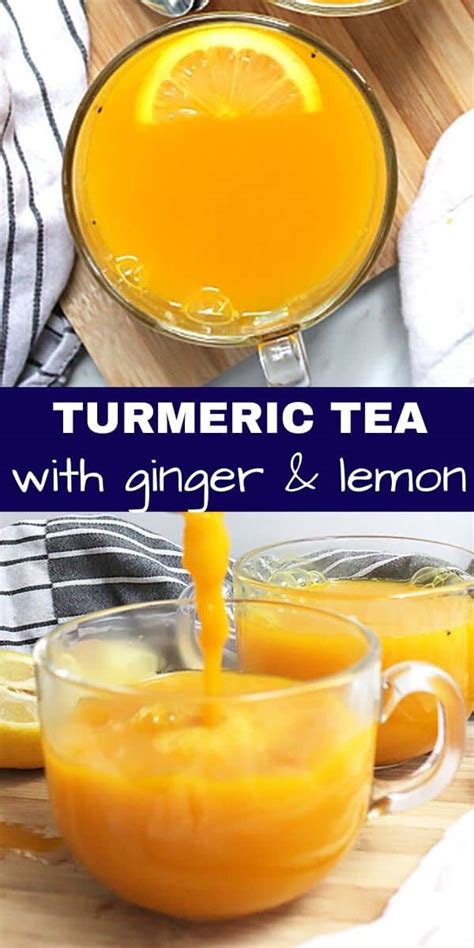 Ginger Turmeric Lemon Tea - Slow The Cook Down