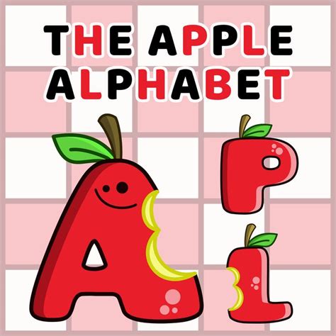 Apple Alphabet Clipart Letters (ENG.-SPAN.) | Apple alphabet, Alphabet ...