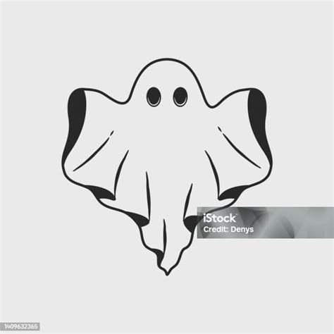 Logo Biểu Tượng Vintage Ghost Bóng Ma Bị Cô Lập Trên Nền Trắng Vector ...