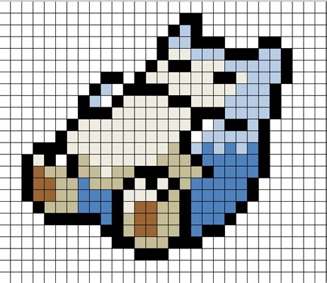 Pokemon Snorlax Pixel Art Grid