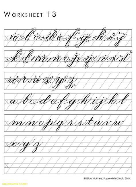 Printable Alphabet In Cursive