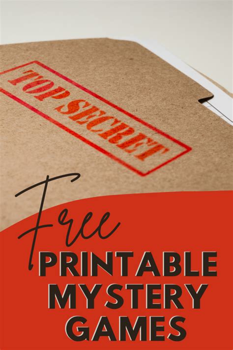 Free Printable Mystery Games For Parties & Entertaining - Fun Party Pop