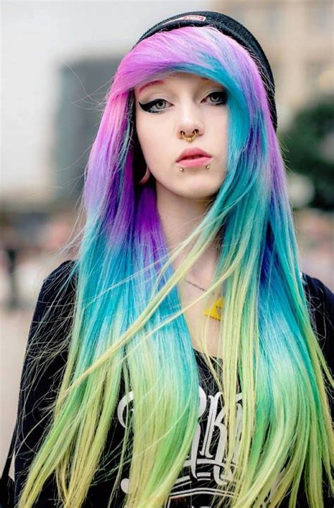 Luna Lunatic - Rainbow Hair... - Women Fashion | Emo hairstyles for ...