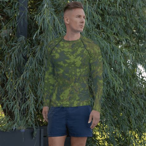 Finnish M05 Woodland Camouflage Men's Rash Guard | Mega Camo