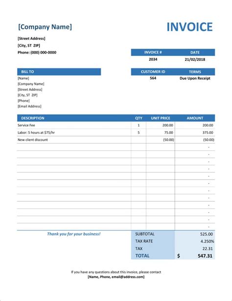 Ms word invoice templates free download - drynelo