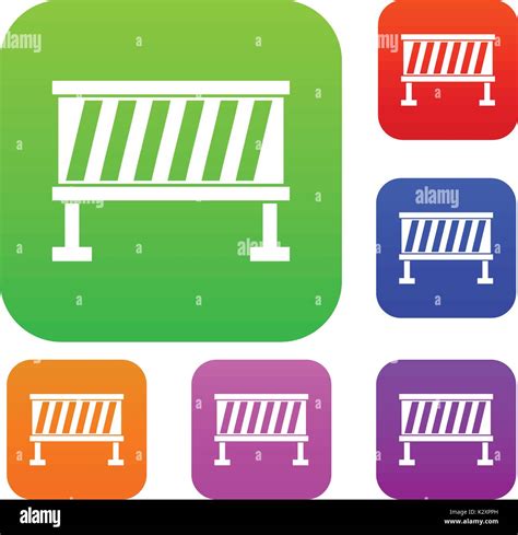 Traffic barrier set collection Stock Vector Image & Art - Alamy