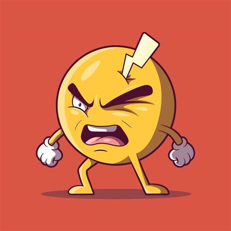 Angry Emoji character vector illustration. Emotions, communications ...