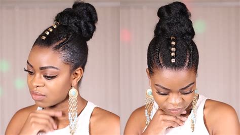 Quick Natural Hair Updo!!! (Protective Style****) - YouTube