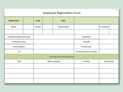 Microsoft Excel Form Templates - Image to u