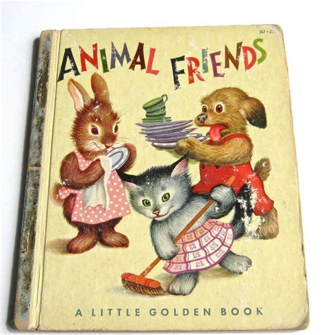 Vintage Little Golden Book Animal Friends by SunshineBooks on Etsy