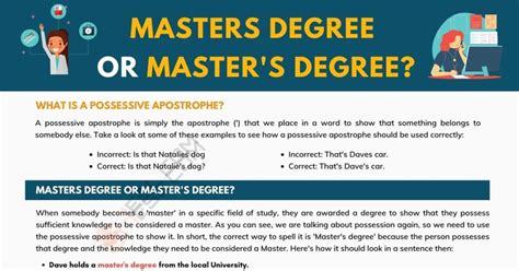 Masters Degree or Master’s Degree: Avoid Looking Foolish! • 7ESL