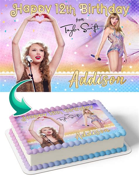 Taylor Swift Singer Edible Cake Toppers – Ediblecakeimage