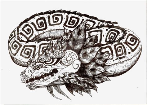 Quetzalcoatl Dragon Tattoo Design | Tatuaje cabeza de dragón, Diseños ...