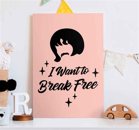 "I want to break free" Music canvas - TenStickers