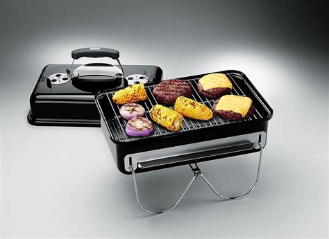 Black Stainless Steel Weber go Anywhere charcoal Grill 121008, For ...