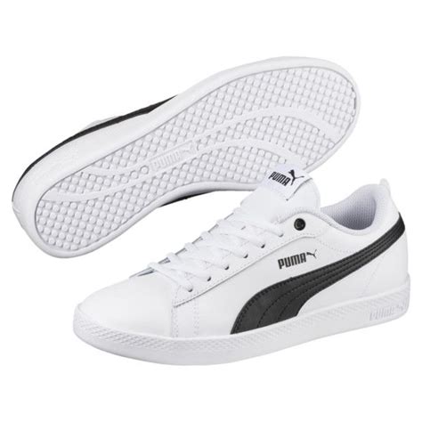 Smash v2 Leather Women's Sneakers | Puma White-Puma Black | PUMA Shoes ...