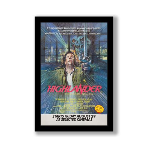 Highlander 11x17 Framed Movie Poster - Etsy