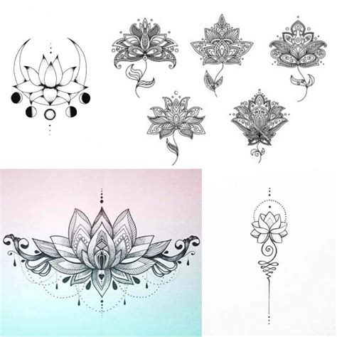 Lotus Tattoo Sketches - Lotus Tattoo Designs - Lotus Tattoo Meaning ...