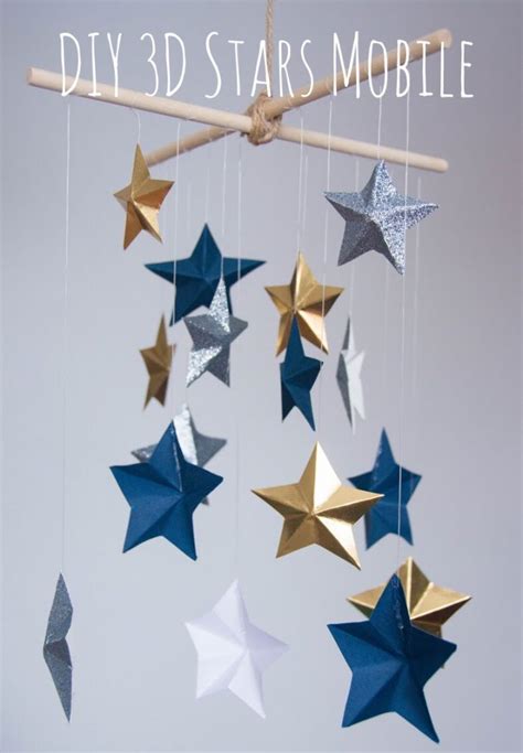 DIY 3D Star Mobile – Eclectic Spark