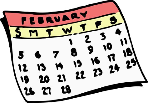 Clipart calendar february, Clipart calendar february Transparent FREE ...