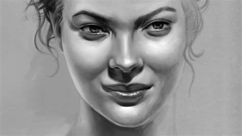 Photoshop Painting of My Pretty Face Drawing – Art of Wei