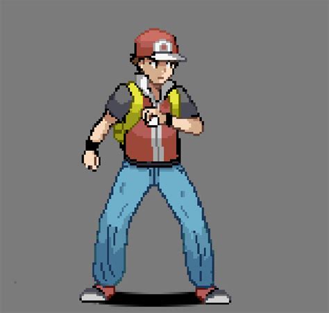 Pokemon Trainer Red Pixel Art Grid Pixel Art Grid Gallery 4104 | The ...