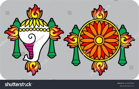 Lord Vishnu Symbol Vector Art Stock Vector (Royalty Free) 2147650903 ...