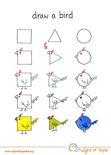 Simple Drawing For Kids Using Shapes