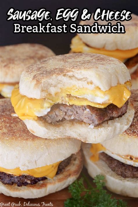 The Best Sausage Egg and Cheese Breakfast Sandwich