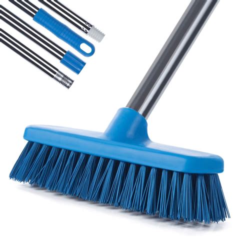 MEIBEI Floor Scrub Brush with Adjustable Long Handle-54 inch, Stiff ...