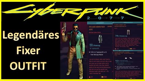 Cyberpunk 2077 | Legendäres Fixer Outfit - YouTube