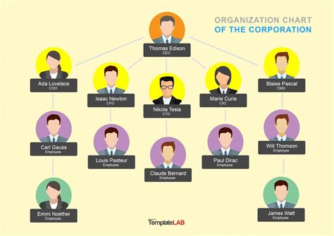 10 Creative Organizational Chart Template - Perfect Template Ideas