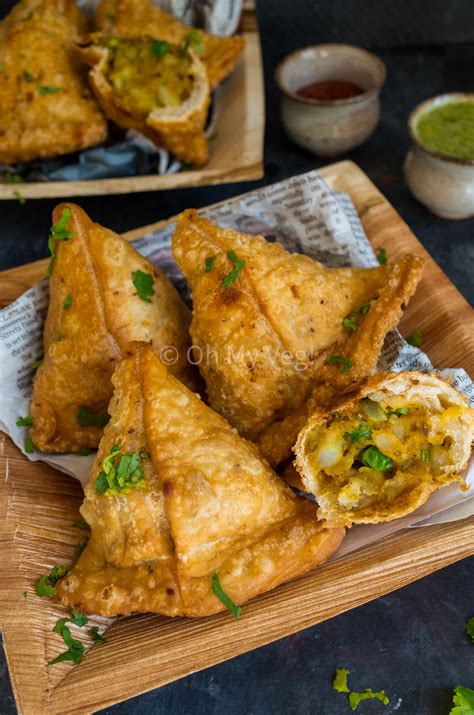 Indian Samosa - Vegan Punjabi Vegetable Samosa - Oh My Veg!