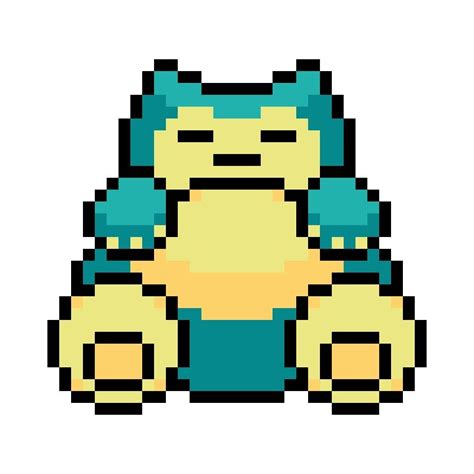 Pixel art of a sleeping snorlax | Pixel art pokemon, Pokemon snorlax ...